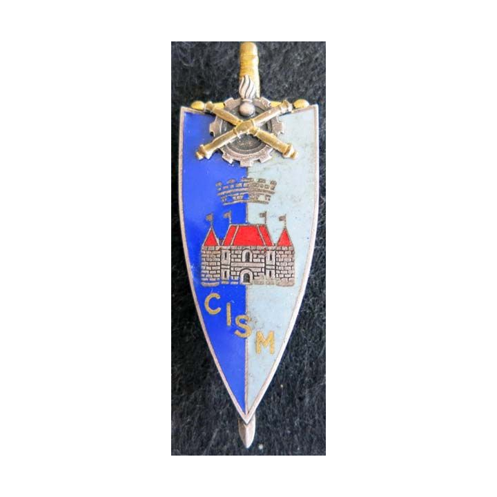 centre d'instruction du service du matériel de fabrication Drago G. 2206 émail dos guilloché