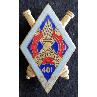 401° compagnie de réparation du Matériel en émail Drago Paris G. 1809