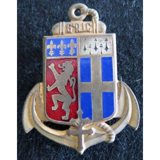 6° régiment d'Infanterie coloniale petit poinçon A.A.Lyon en émail translucide