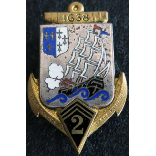 2° régiment d’infanterie coloniale Drago Paris G. 433 en émail
