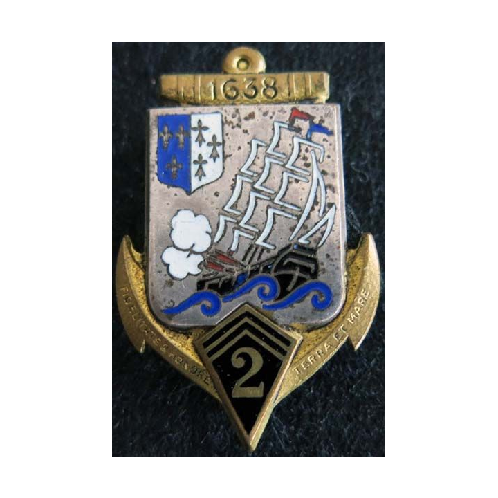 2° régiment d’infanterie coloniale Drago Paris G. 433 en émail