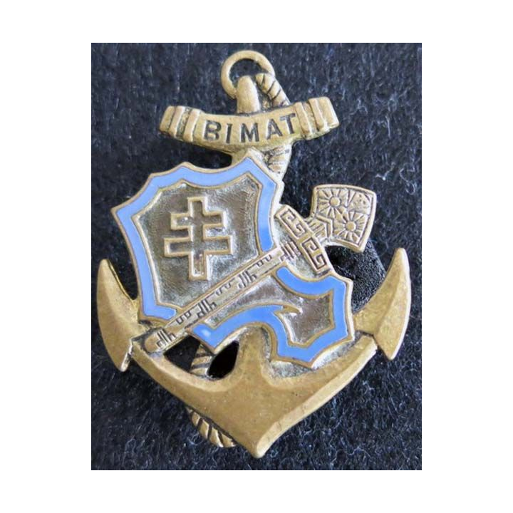 Bataillon d'infanterie de marine de Tahiti de fabrication Drago Paris G. 1964 en émail