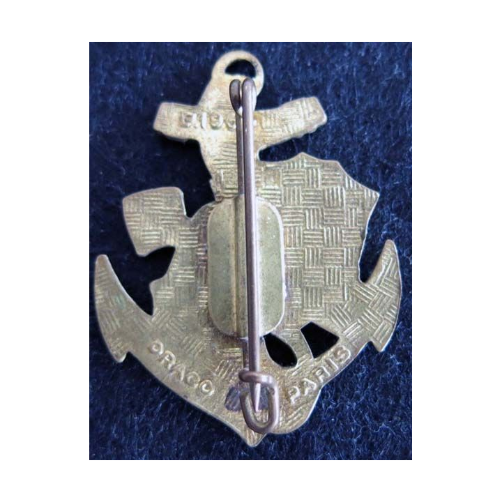 Bataillon d'infanterie de marine de Tahiti de fabrication Drago Paris G. 1964 en émail