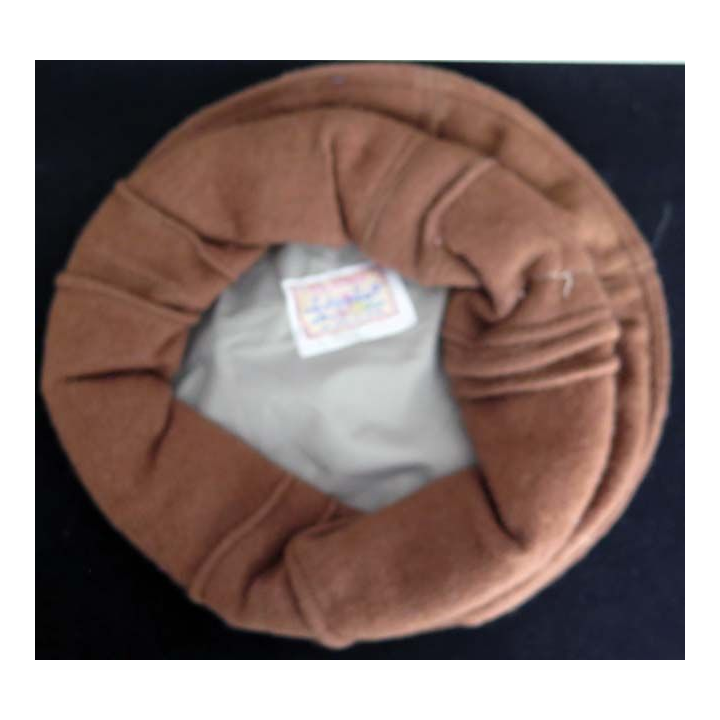 PAKOL AFGHAN : béret en laine marron des guerriers afghans, taille 37 environ