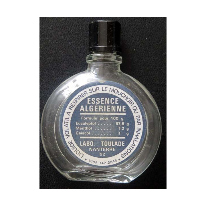 Flacon vide d'essence algérienne dans sa boite d'origine