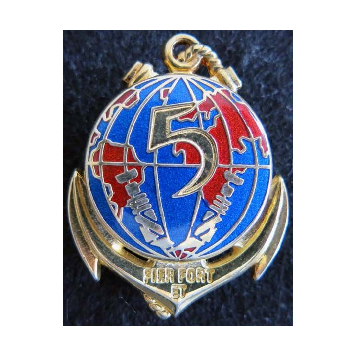 5° régiment Inter armes d'outre mer de fabrication Promodis G. 2249 translucide doré
