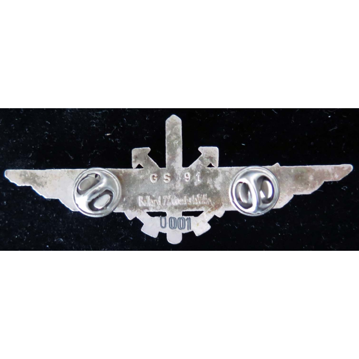 SMT : insigne métallique du brevet du service militaire des transports de fabrication Ballard GS 91 numéroté 000