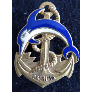 66° RIMA : insigne du 66° régiment d'infanterie de marine de fabrication Drago Paris H. 783