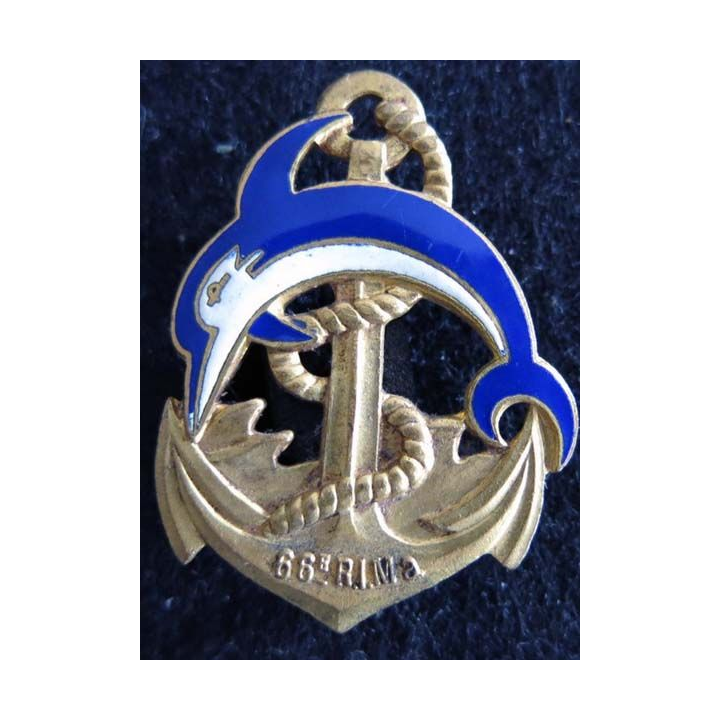 66° RIMA : insigne du 66° régiment d'infanterie de marine de fabrication Drago Paris H. 783
