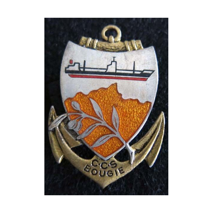 CCS BOUGIE: insigne de la compagnie de commandement secteur de Bougie de fabrication Drago Paris G. 1715