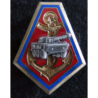 21° RIMA : insigne métallique du 4° escadron du 21° régiment d'infanterie de marine  Delsart