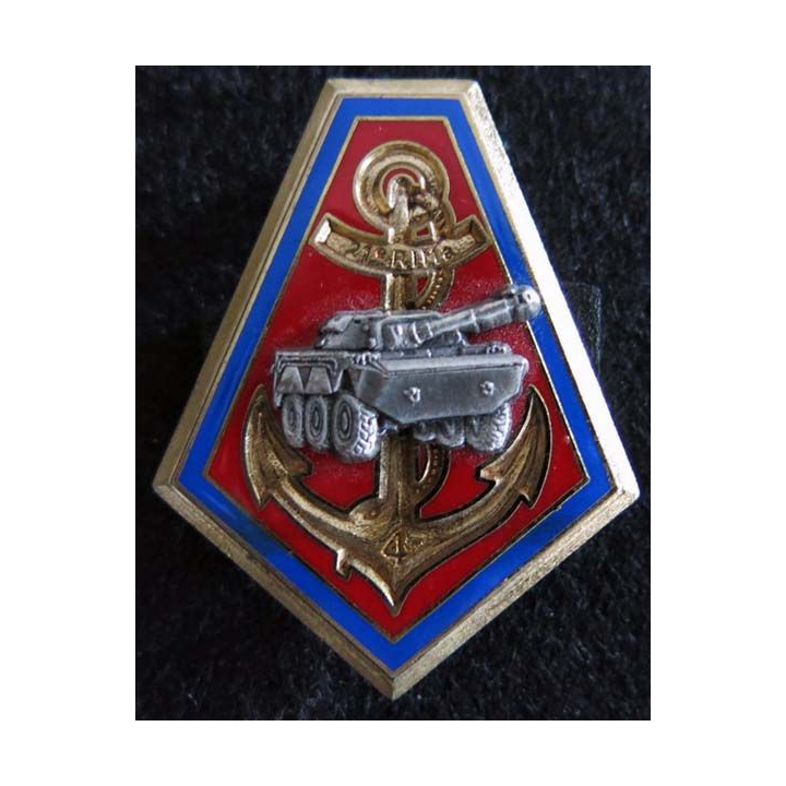 21° RIMA : insigne métallique du 4° escadron du 21° régiment d'infanterie de marine  Delsart