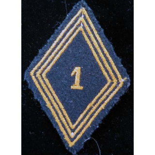 LOSANGE DE BRAS MODÈLE 45 : losange de bras du 1° régiment de chasseurs parachutistes cadre