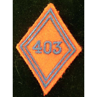 LOSANGE DE BRAS MODÈLE 45 : losange de bras du 403° régiment d'artillerie troupe