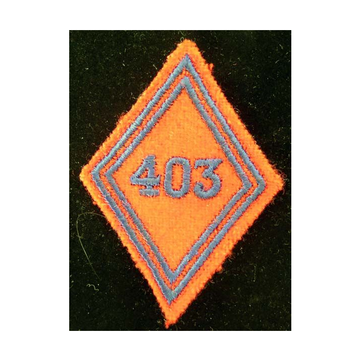 LOSANGE DE BRAS MODÈLE 45 : losange de bras du 403° régiment d'artillerie troupe