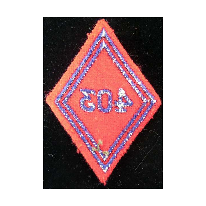 LOSANGE DE BRAS MODÈLE 45 : losange de bras du 403° régiment d'artillerie troupe