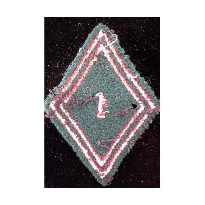 LOSANGE DE BRAS MODÈLE 45 : losange de bras du 1° RI régiment d'infanterie troupe