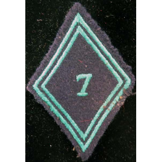 LOSANGE DE BRAS MODÈLE 45 : losange de bras du 7° régiment de chasseurs troupe