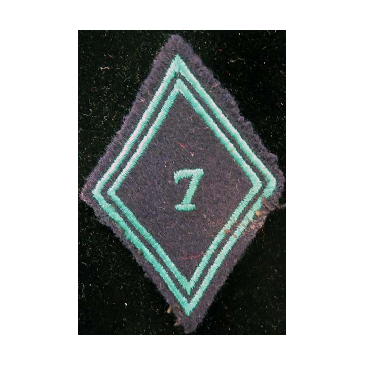 LOSANGE DE BRAS MODÈLE 45 : losange de bras du 7° régiment de chasseurs troupe