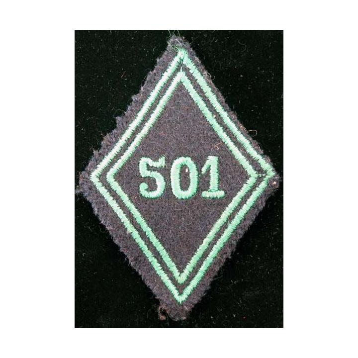 LOSANGE DE BRAS MODÈLE 45 : losange de bras du 501° RCC régiment de chasseurs de chars troupe