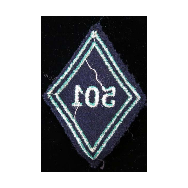 LOSANGE DE BRAS MODÈLE 45 : losange de bras du 501° RCC régiment de chasseurs de chars troupe