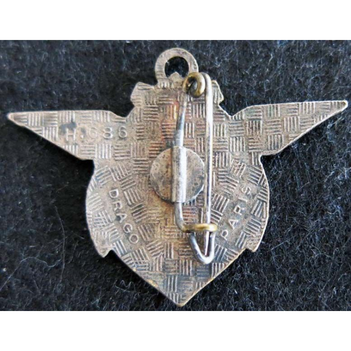 BM ALGER : insigne de la base militaire d'Alger de fabrication Drago Paris H. 686