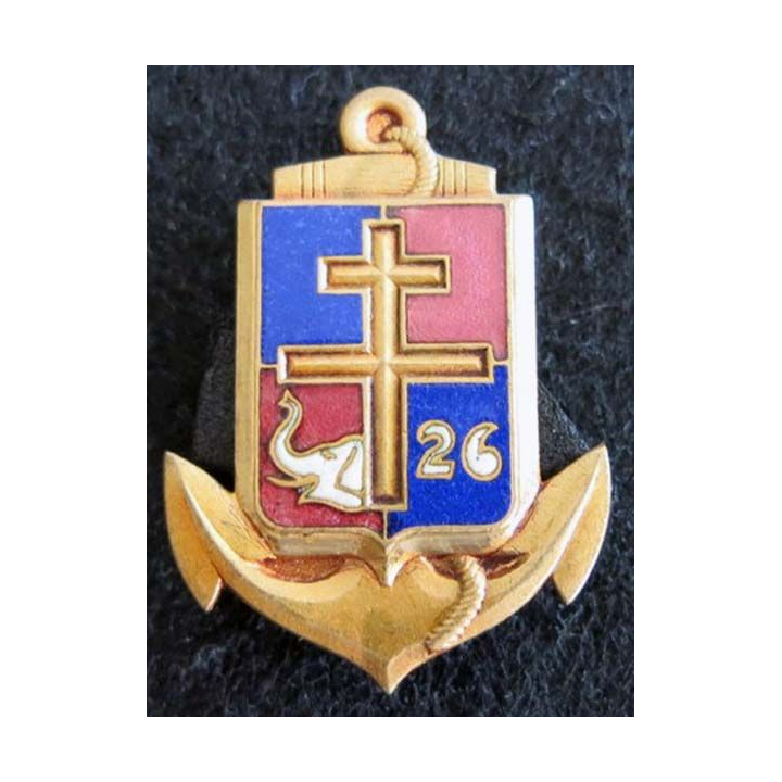 9° DIC : insigne service social de la 9° division d'infanterie coloniale fabrication Courtois déposé