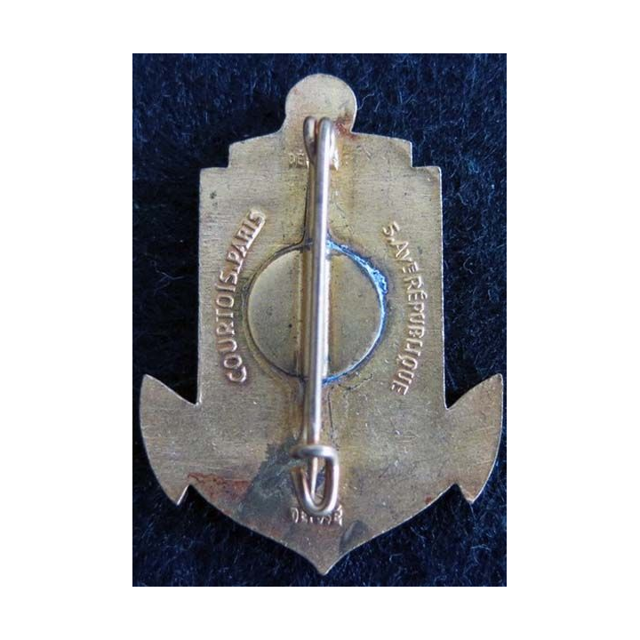 9° DIC : insigne service social de la 9° division d'infanterie coloniale fabrication Courtois déposé