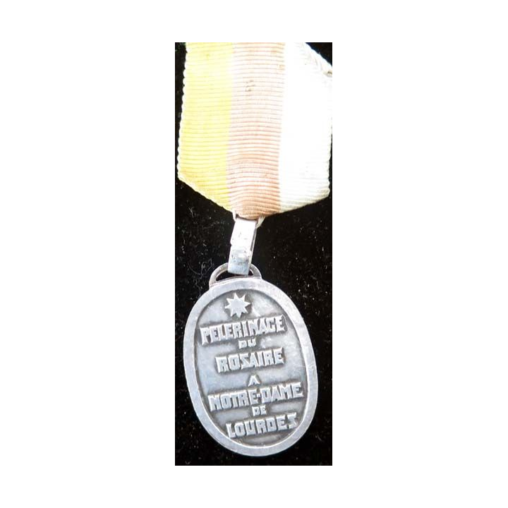 FRANCE : médaille du pèlerinage du rosaire à Notre Dame de Lourdes