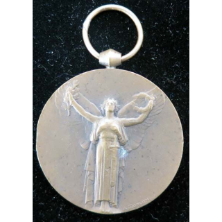 FRANCE : médaille interalliée de la Grande Guerre 1914-1918 de type Morlon en bronze sans ruban