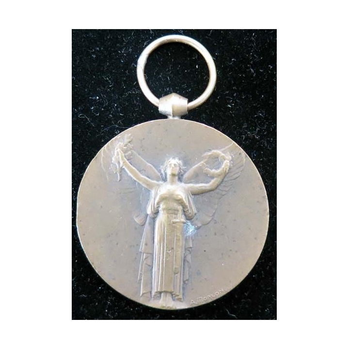 FRANCE : médaille interalliée de la Grande Guerre 1914-1918 de type Morlon en bronze sans ruban