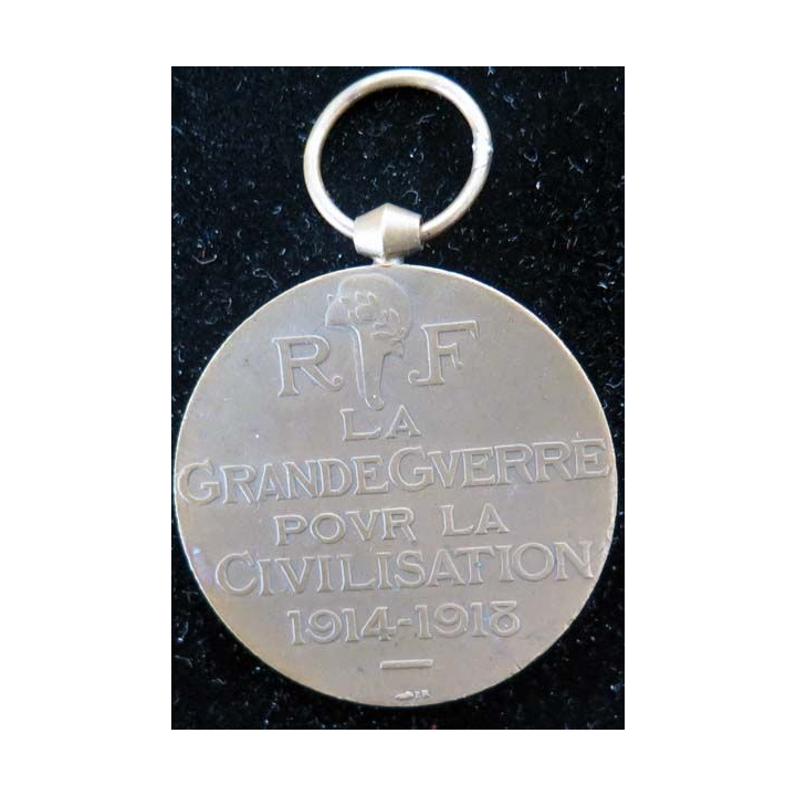 FRANCE : médaille interalliée de la Grande Guerre 1914-1918 de type Morlon en bronze sans ruban