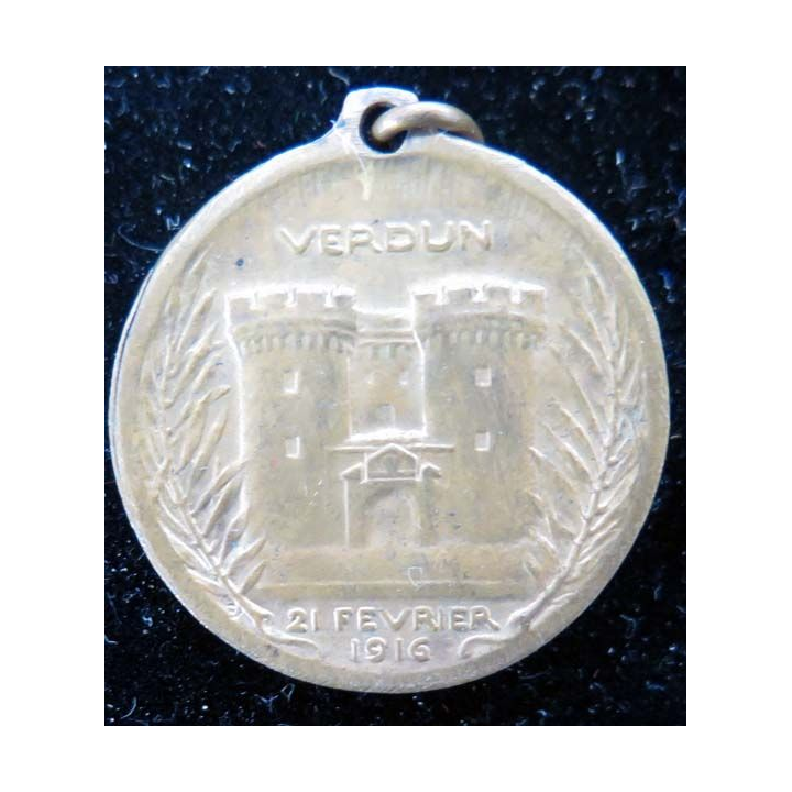 FRANCE : médaille de Verdun 2 février 1916 type Vernier en bronze sans ruban