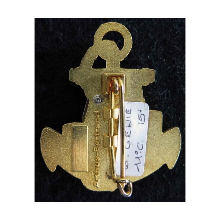 6° RG : insigne métallique de la 11° compagnie du 6° régiment du Génie Arthus Bertrand