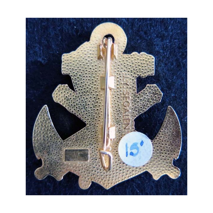 1° RAMa : insigne métallique de la 3° batterie du 1° régiment d'artillerie de marine de fabrication J.Y Ségalen 1997