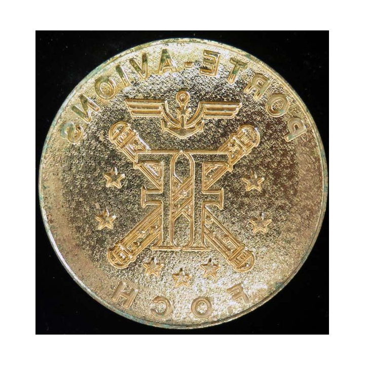 Médaille du Porte Avions FOCH en émail de diamètre 7,3 cm
