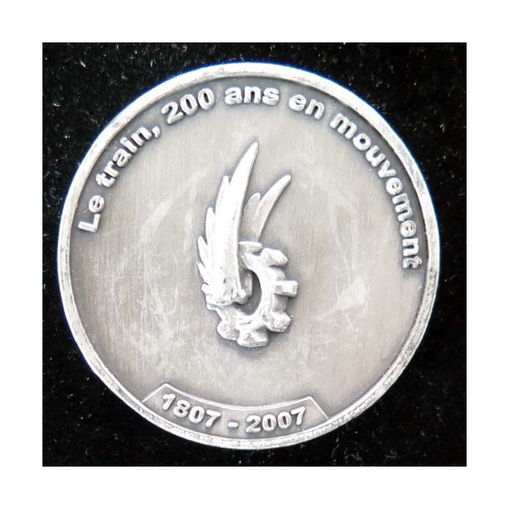 Médaille du Bicentenire de l'arme du Train 1807 - 2007 de diamètre 3,5 cm