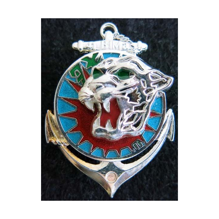 41° BIMA : insigne métallique du 41° bataillon d'infanterie de marine Boussemart G. 3448