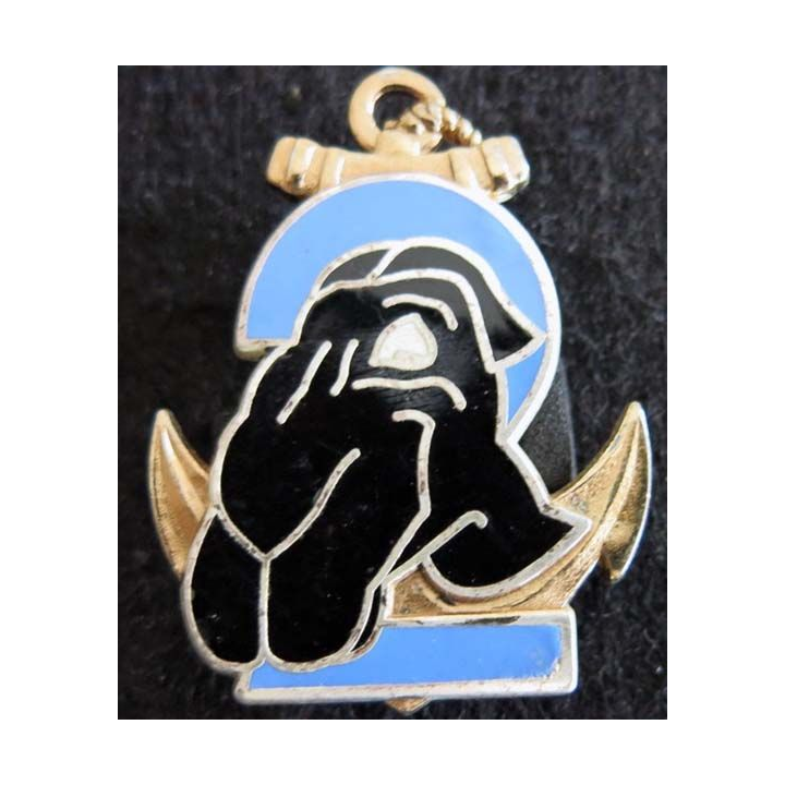 5° RIAOM : insigne métallique de la 2° batterie du 5° régiment Inter armes d'outre mer de fabrication Drago Paris