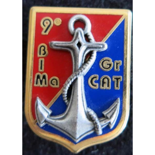 9° BIMA : insigne métallique du groupe CAT du 9° bataillon d'Infanterie de Marine Bessin & Salson
