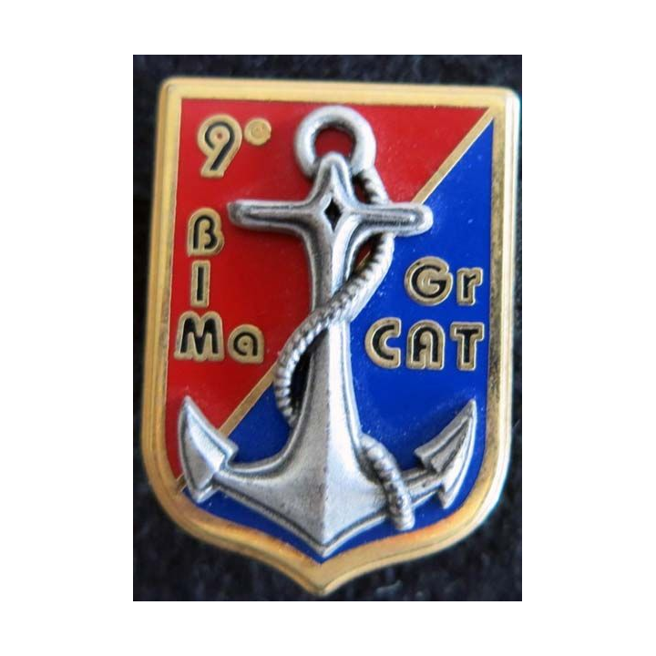 9° BIMA : insigne métallique du groupe CAT du 9° bataillon d'Infanterie de Marine Bessin & Salson