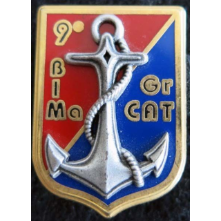 9° BIMA : insigne métallique du groupe CAT du 9° bataillon d'Infanterie de Marine Bessin & Salson