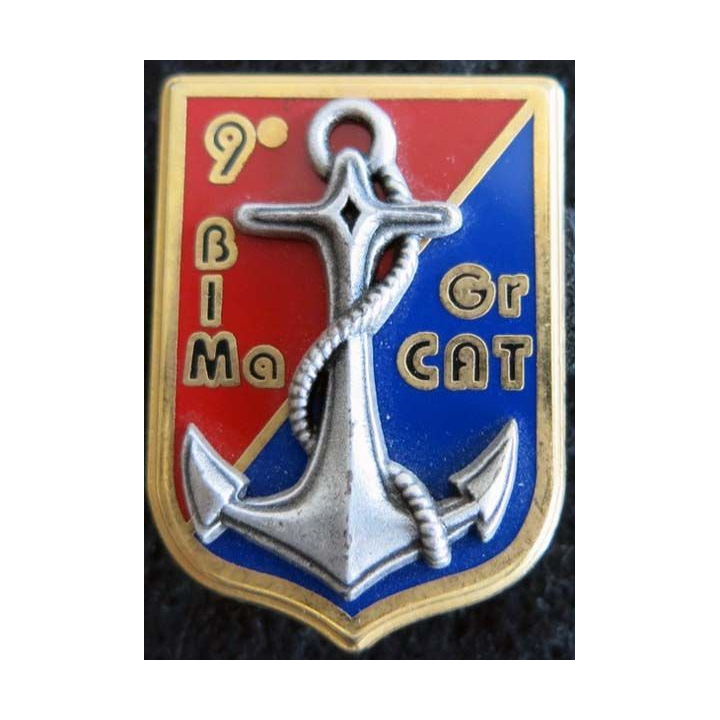 9° BIMA : insigne métallique du groupe CAT du 9° bataillon d'Infanterie de Marine Bessin & Salson