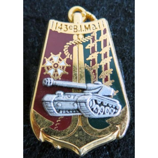 43° BIMA : insigne métallique du 43° bataillon d'infanterie de marine fabrication Bessin & Salson