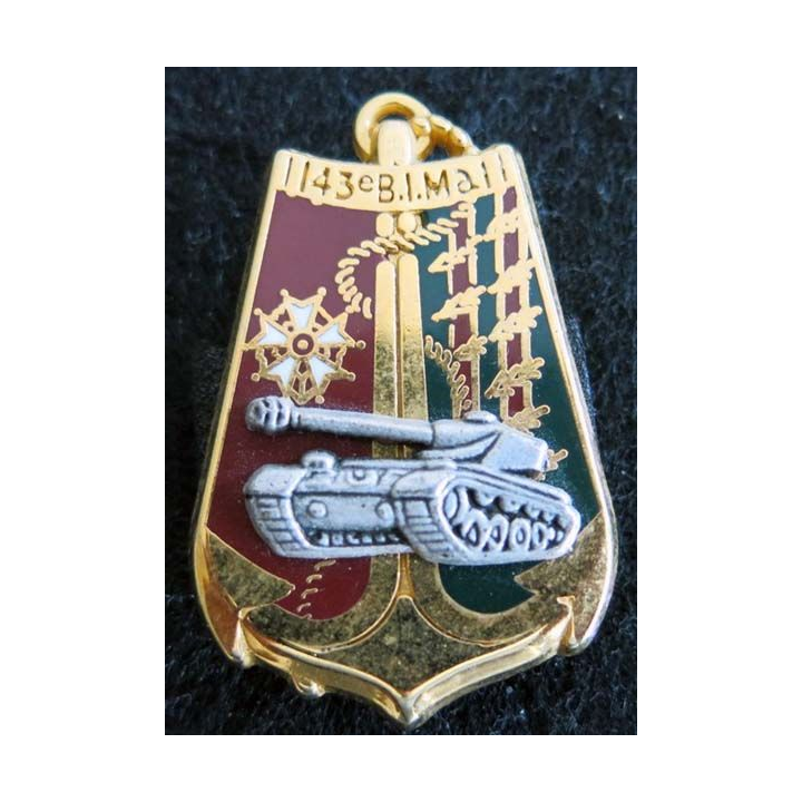 43° BIMA : insigne métallique du 43° bataillon d'infanterie de marine fabrication Bessin & Salson