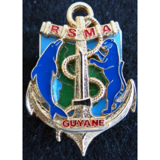 RSMA : insigne métallique du régiment de service militaire adapté de Guyane de fabrication Boussemart 2008 G. 5026