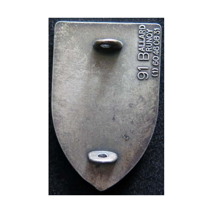 insigne métallique pompiers de Vienne (bandeau argent mat) Ballard