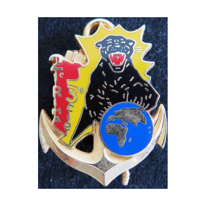 21° RIMA : insigne métallique de la 3° compagnie du 21° régiment d'infanterie de marine Boussmart