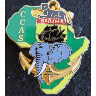 6° BIMA : insigne métallique de la CCAS du 6° bataillon d'infanterie de marine Boussemart