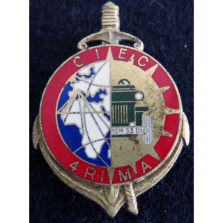 4° RIMA : insigne métallique du CIEC du 4° régiment d'infanterie de marine de fabrication Drago Paris